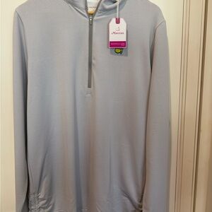 Masters Light Silver-Gray Quarter-Zip Pullover
